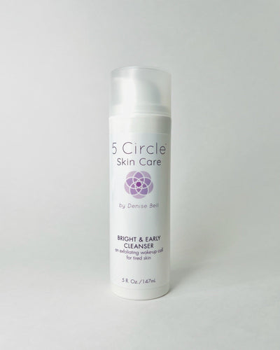 Bright & Early Cleanser by 5 Circle Skin Care - triple acid exfoliating face wash 5oz